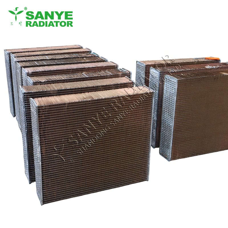 Fixed size large tube copper radiator core