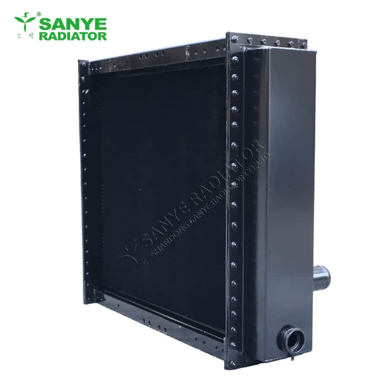 Custom irregular-shaped copper radiator for loaders