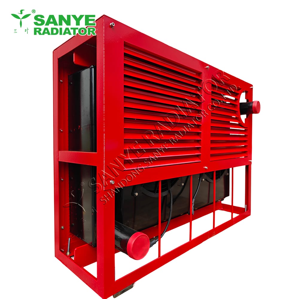 Transmission radiator for well dressing machines