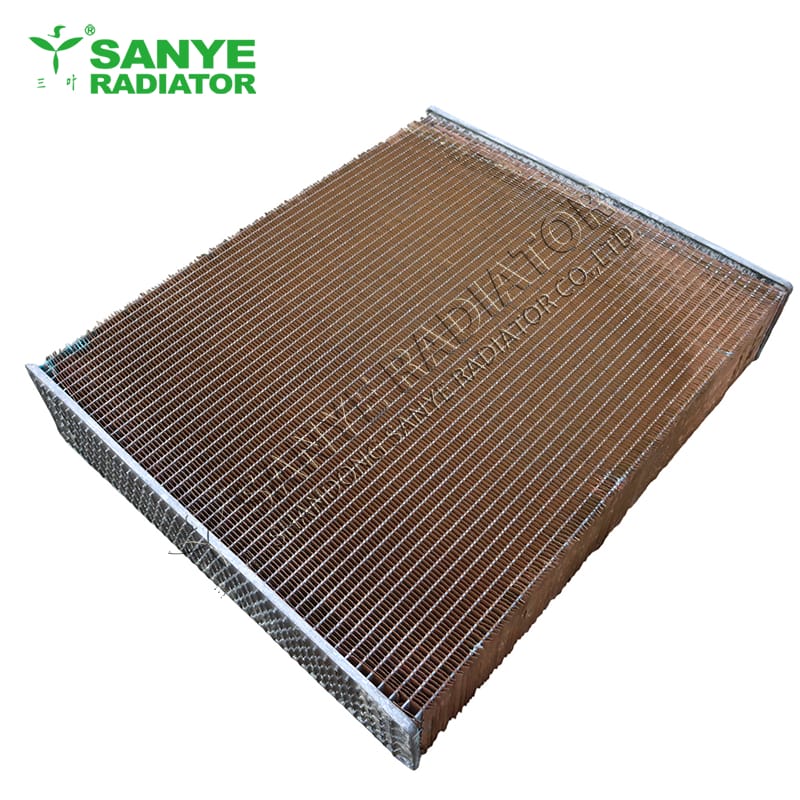 Fixed size large tube copper radiator core