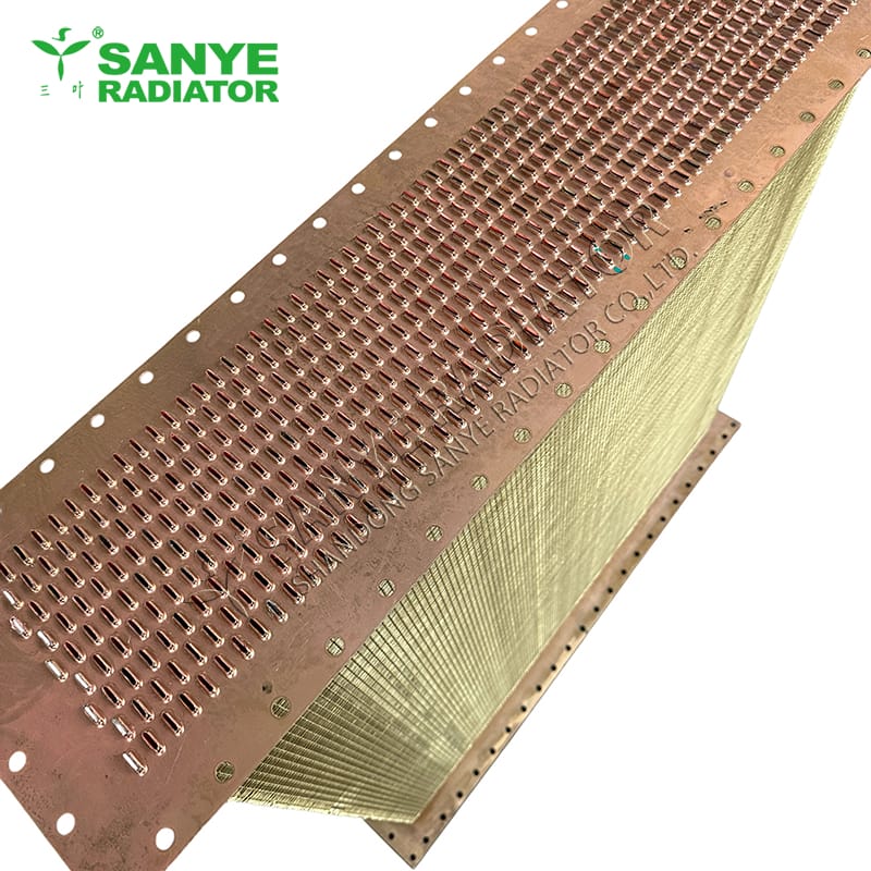 9-row copper radiator core (semi-finished)