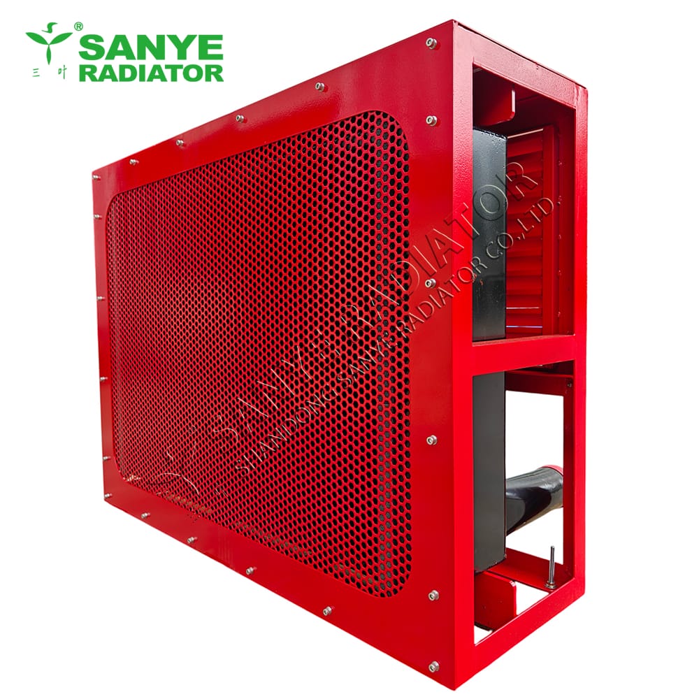 Transmission radiator for well dressing machines