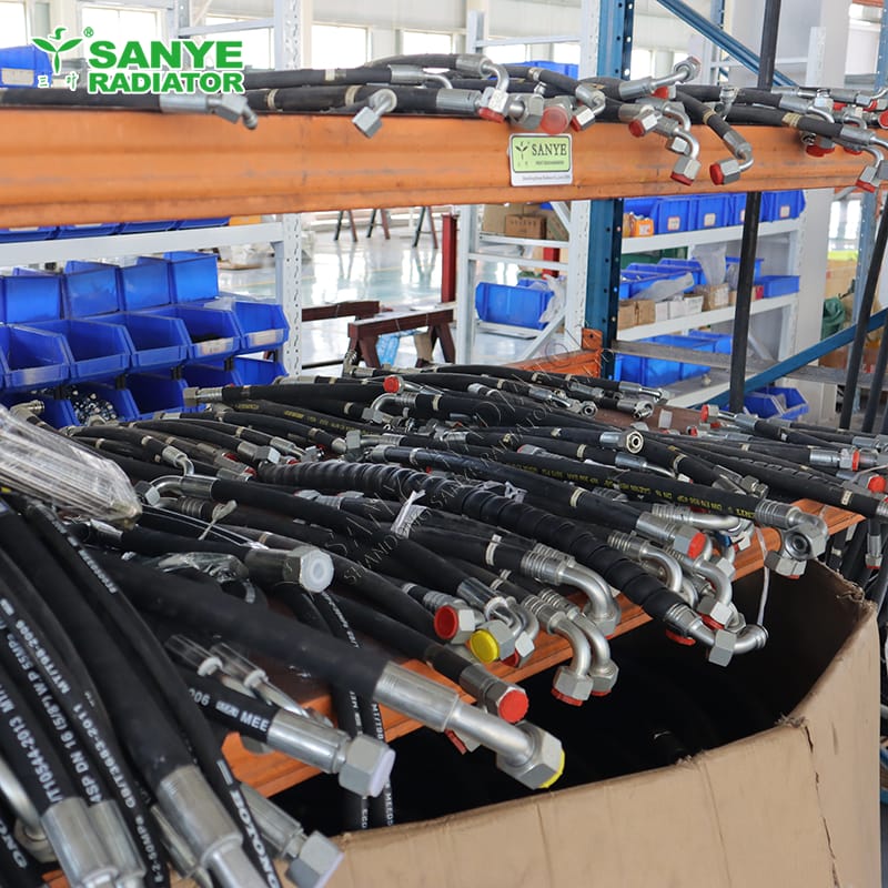 Rubber hose for monorail crane trains