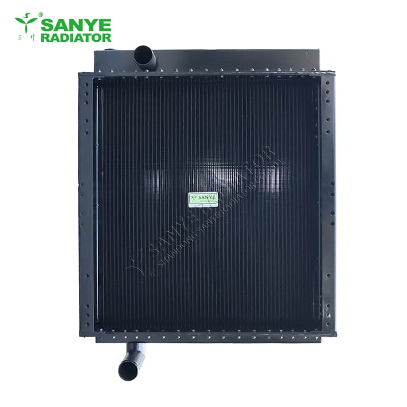 Custom irregular-shaped copper radiator for loaders