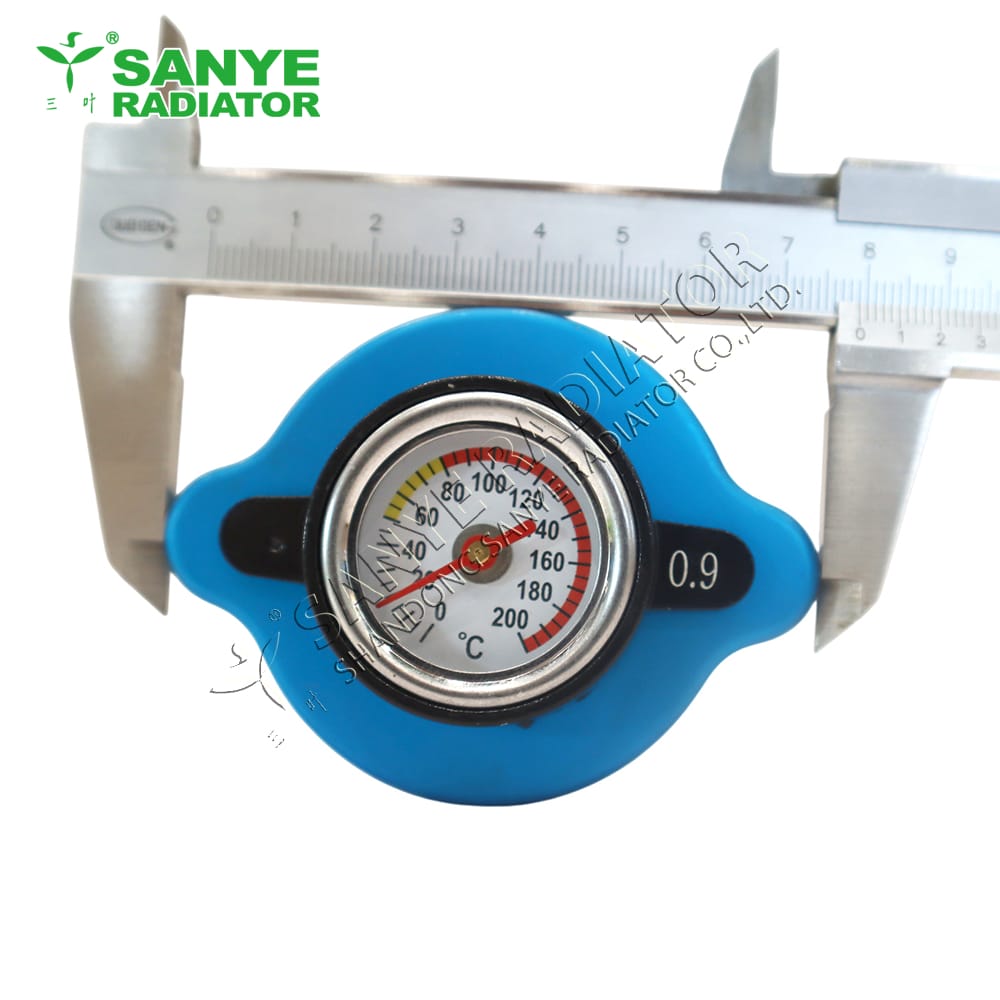 Medium radiator cap with visual thermometer