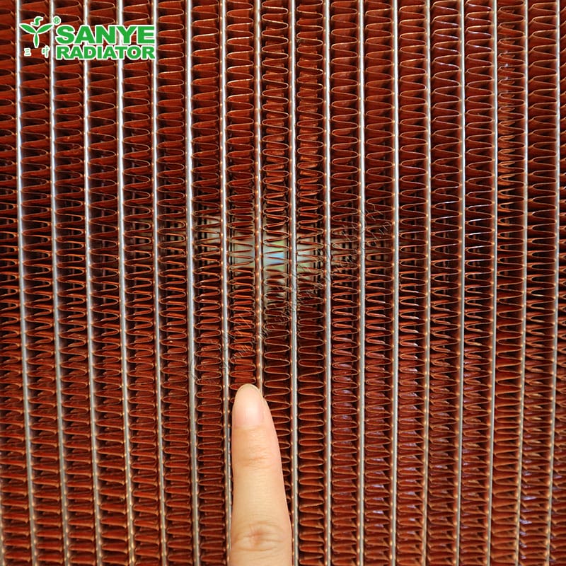 Customized copper assembled Z-type wavy copper seamless pipe heat tape heat sink core radiator