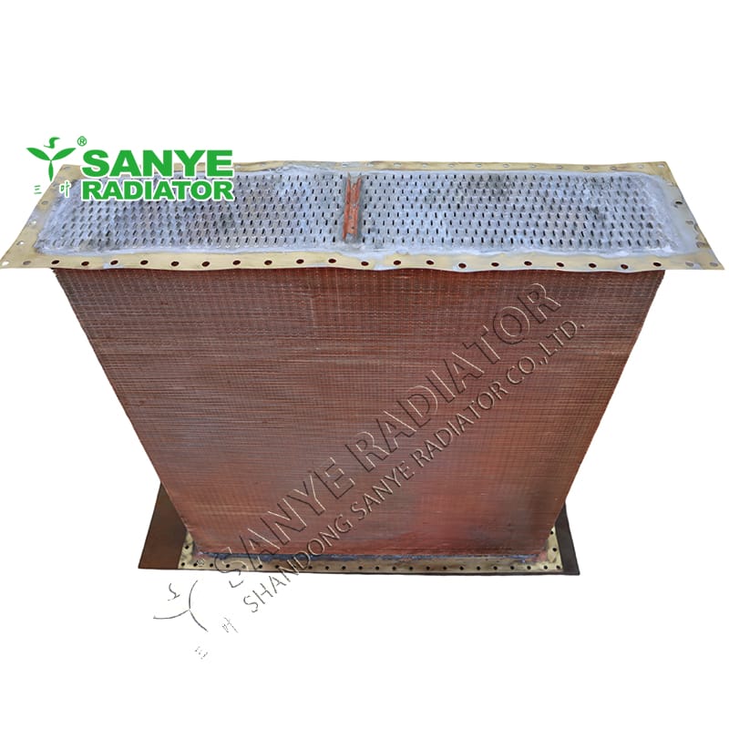 9-row seamless tube radiator with copper core