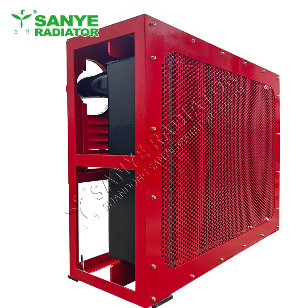 Transmission radiator for well dressing machines