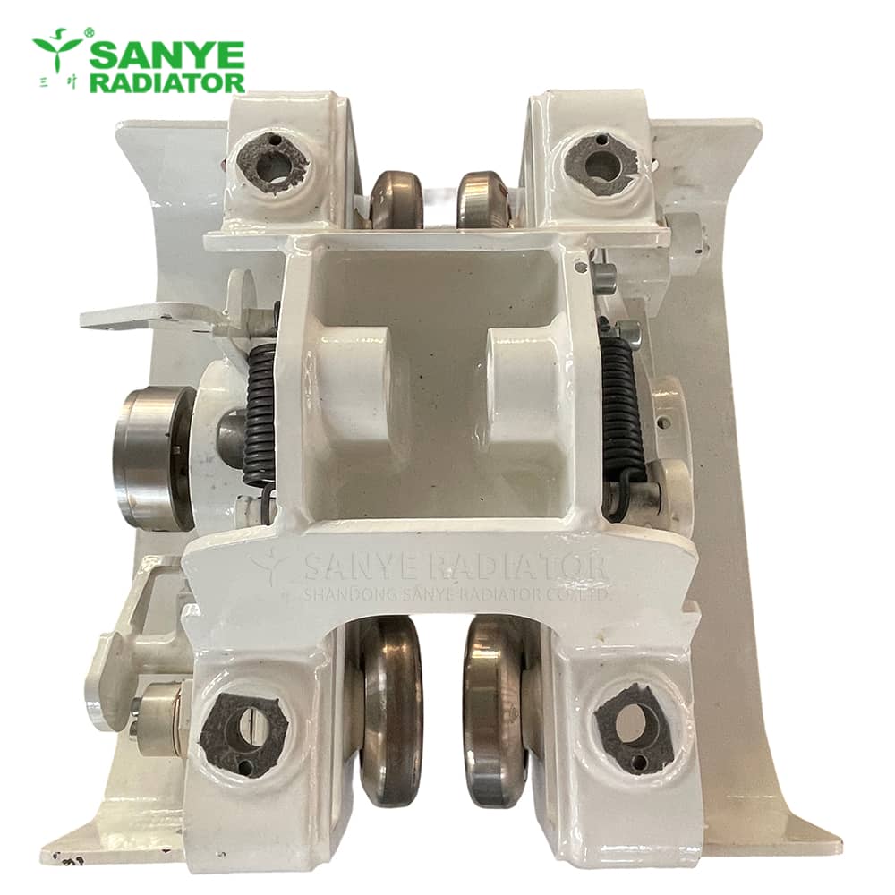 Over-speed protection trolley assembly for monorail crane trains