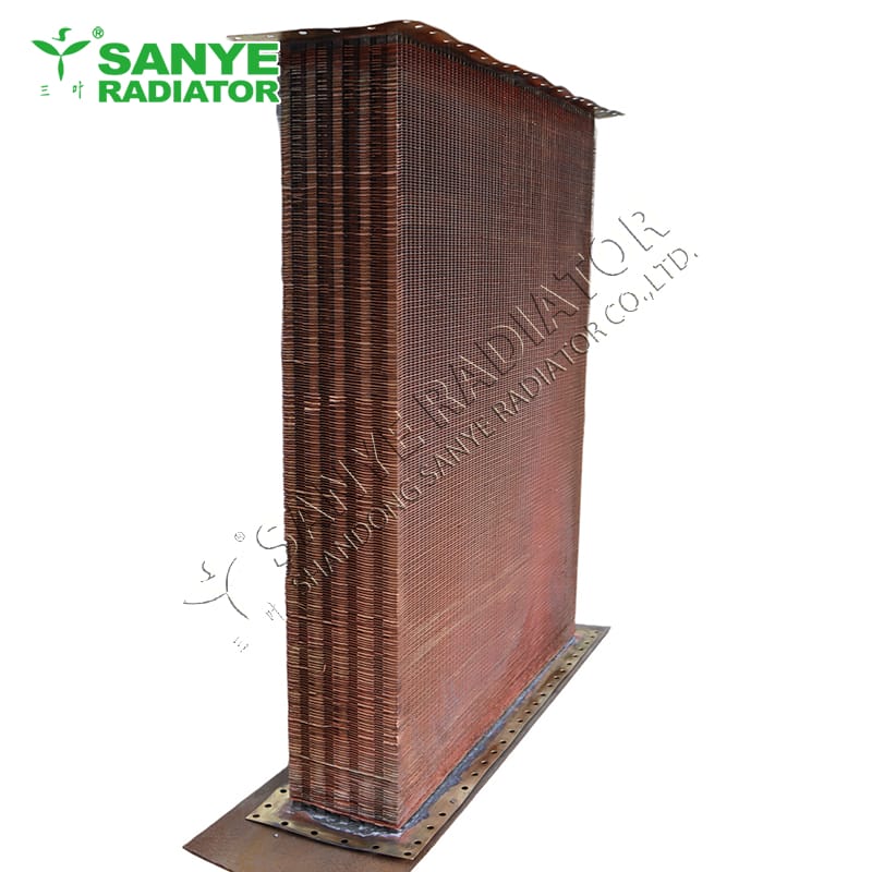 9-row seamless tube radiator with copper core