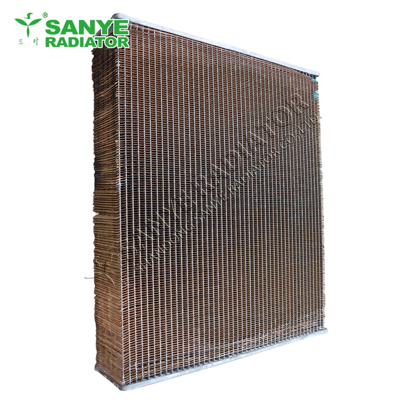 Fixed size large tube copper radiator core