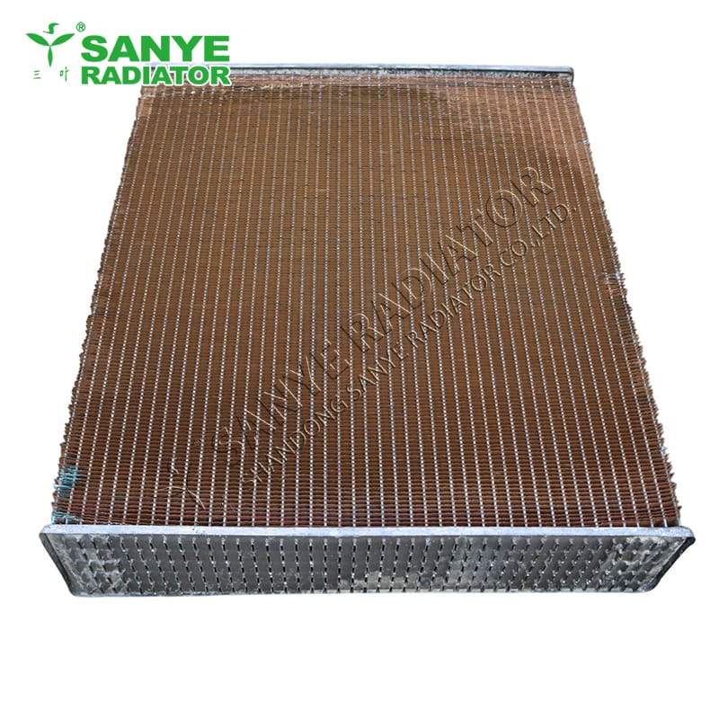 Fixed size large tube copper radiator core