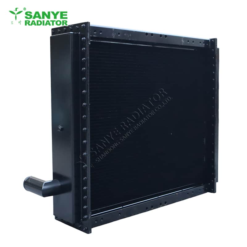 Custom irregular-shaped copper radiator for loaders