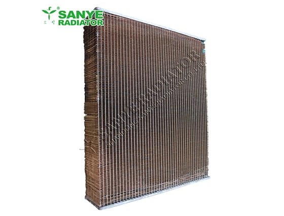 Fixed size large tube copper radiator core