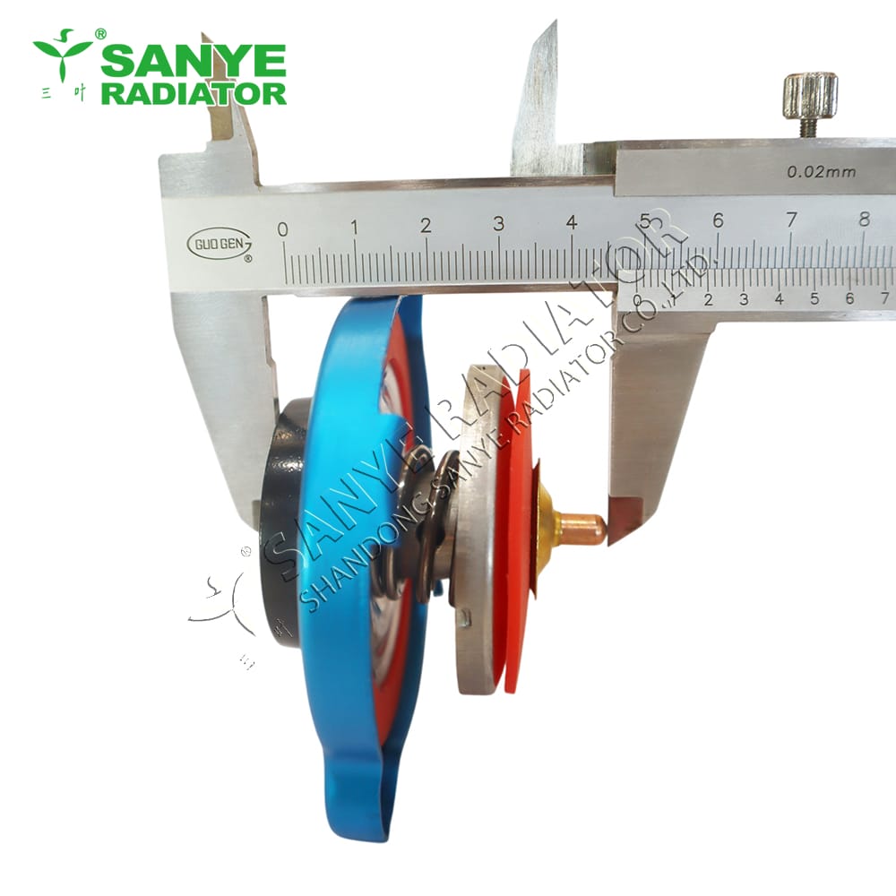 Medium radiator cap with visual thermometer