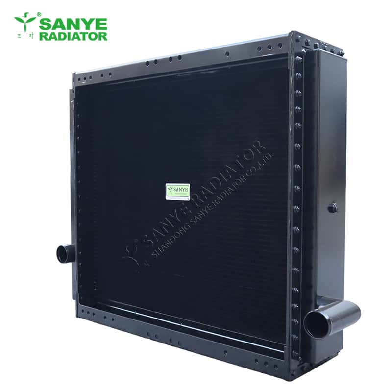 Custom irregular-shaped copper radiator for loaders