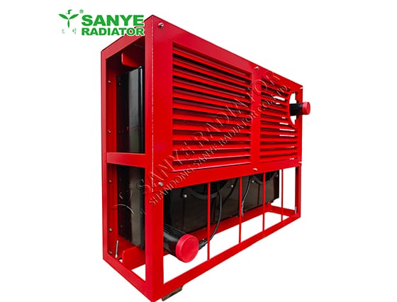 Transmission radiator for well dressing machines
